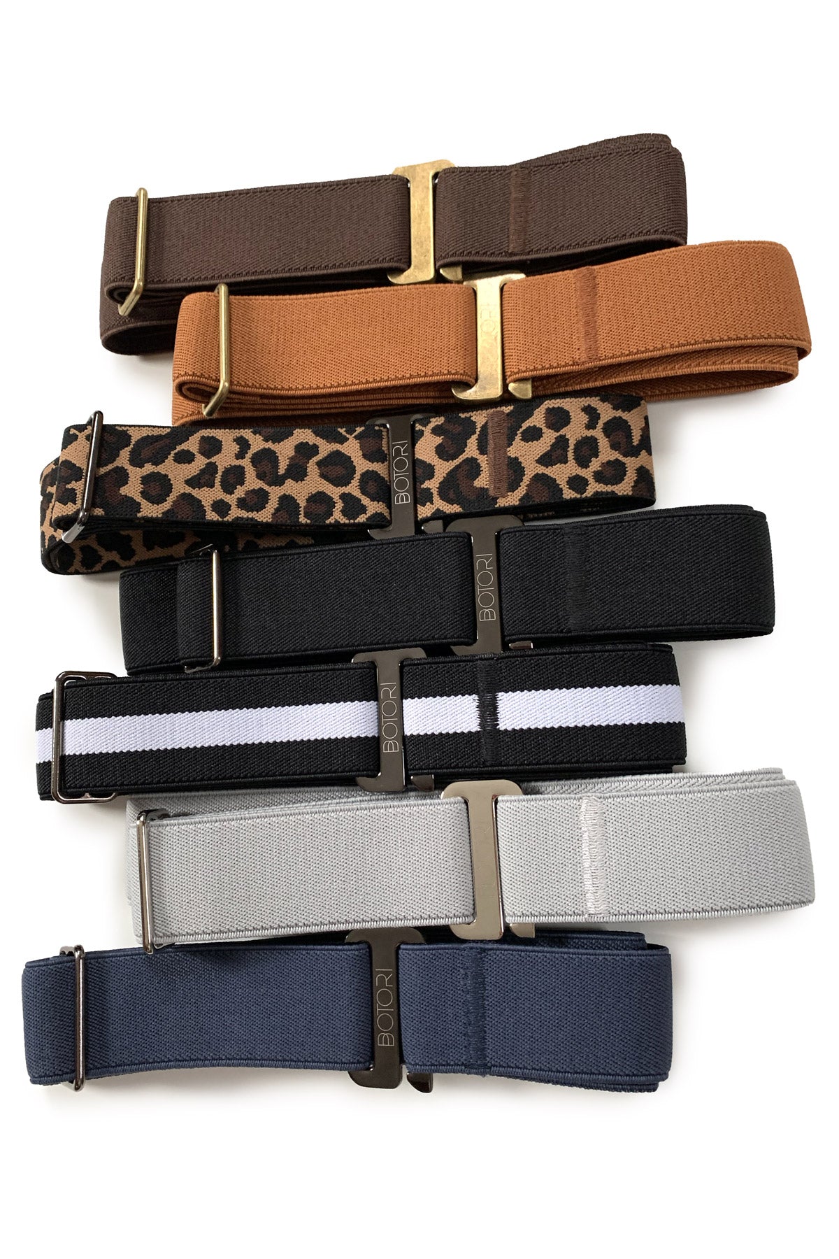 SlideBelts | Mocha Brown Belt Silver Up to 48