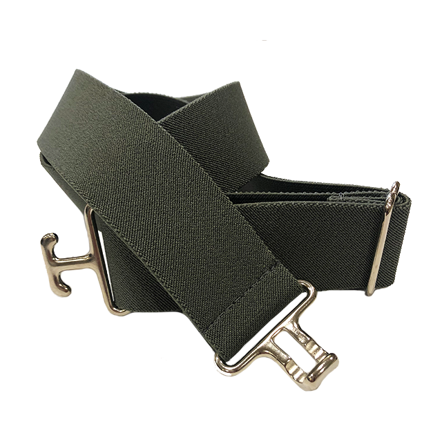 Smoke + Silver Elastic Belt