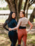 Equestrians Melinda and Marina wearing BOTORI riding apparel